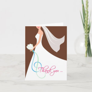 Cartão De Agradecimento Obrigada por ser minha dama de honra - Chocolate