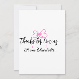 Cartão De Agradecimento obrigada por vir adicionar nome mensagem arco rosa