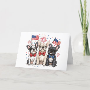 Cartão De Agradecimento Obrigado 4 De Julho Buldog Francês