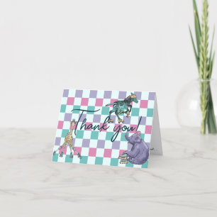 Cartão De Agradecimento Obrigado a andar de skate com chás de fraldas