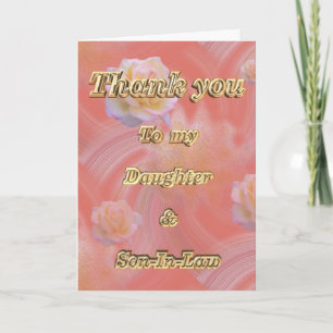 Cartão De Agradecimento Obrigado à apreciação da filha e do genro
