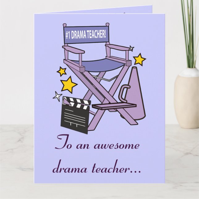 Cartão De Agradecimento Obrigado a Professora de Drama do Cast and Crew (Frente)