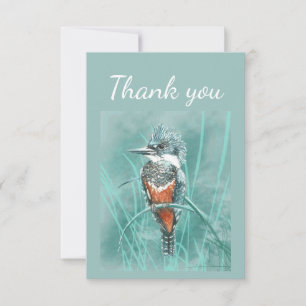 Cartão De Agradecimento Obrigado A Rainher Kingfisher - Arte Natural