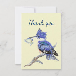 Cartão De Agradecimento Obrigado A Rainher Kingfisher - Arte Natural