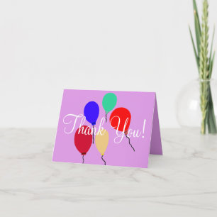 Cartão De Agradecimento Obrigado A Voar Balões De Aniversário