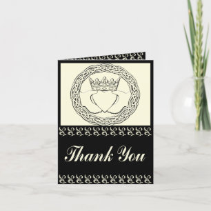 Cartão De Agradecimento Obrigado ajustado do casamento de Claddagh você