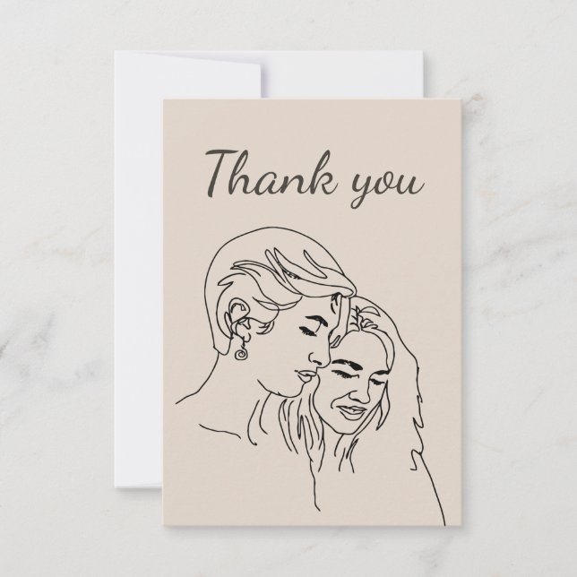 Cartão De Agradecimento Obrigado Amizade Amizade a Vocês (Frente)