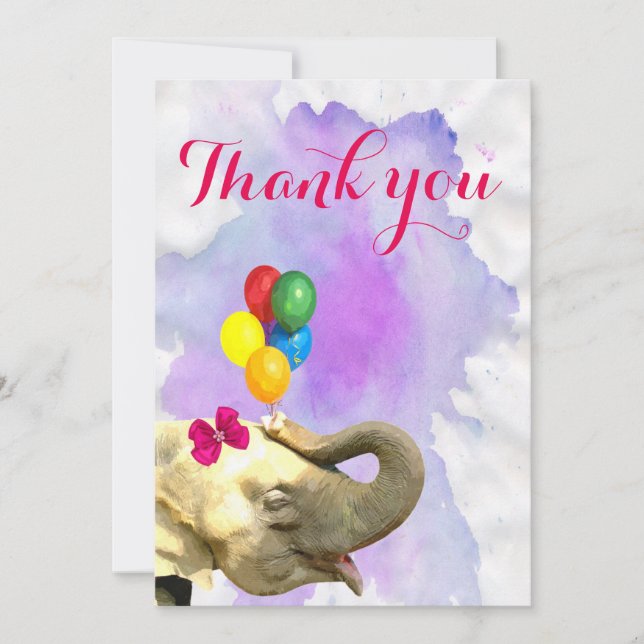 Cartão De Agradecimento Obrigado animal da aguarela da selva bonito do (Frente)