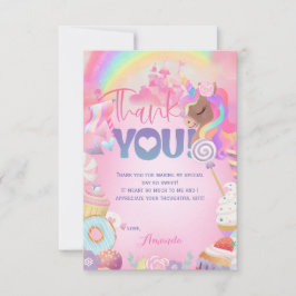 Cartão De Agradecimento Obrigado Aniversário Doce