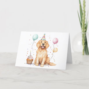 Cartão De Agradecimento Obrigado Aniversário Ouro Retriever Dog