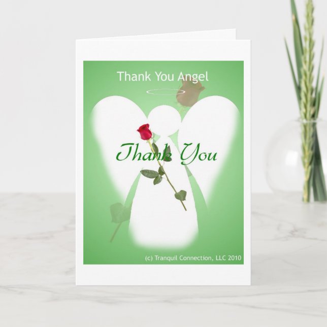 Cartão De Agradecimento Obrigado anjo (Frente)