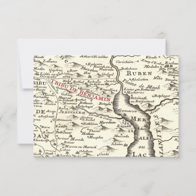 Cartão De Agradecimento Obrigado antigo de Mitzvah do bar de Benjamin do (Frente)