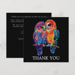 Cartão De Agradecimento 🌈 Obrigado ao casamento LGBTQ da Unidade Eterna