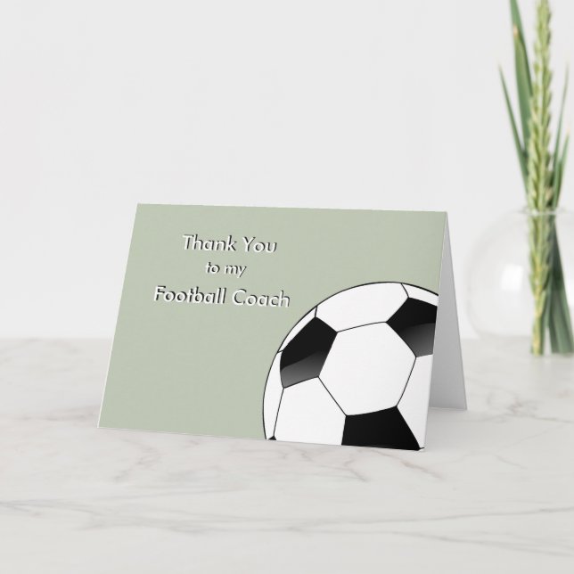 Cartão De Agradecimento Obrigado ao meu treinador de futebol (Frente)