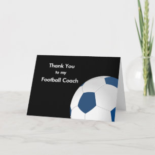 Cartão De Agradecimento Obrigado ao meu treinador de futebol