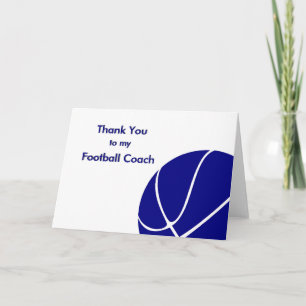 Cartão De Agradecimento Obrigado ao meu treinador de futebol