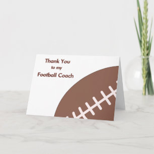 Cartão De Agradecimento Obrigado ao meu treinador de futebol