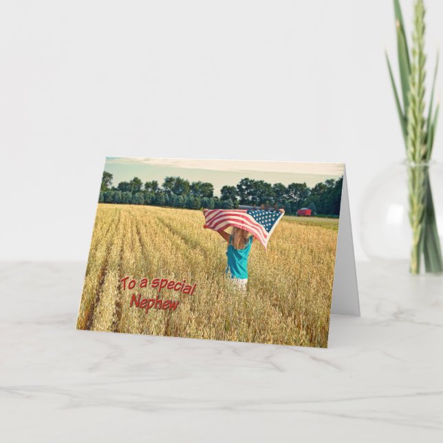 Cartão De Agradecimento Obrigado ao Sobrinho Militar (Frente)