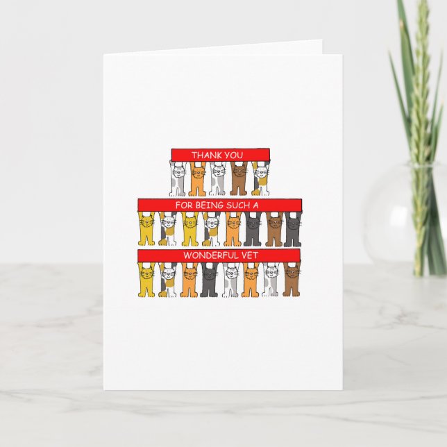 Cartão De Agradecimento Obrigado ao veterinário maravilhoso (Frente)