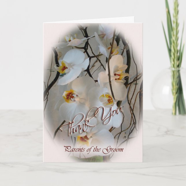 Cartão De Agradecimento Obrigado aos pais do Noivo (Frente)