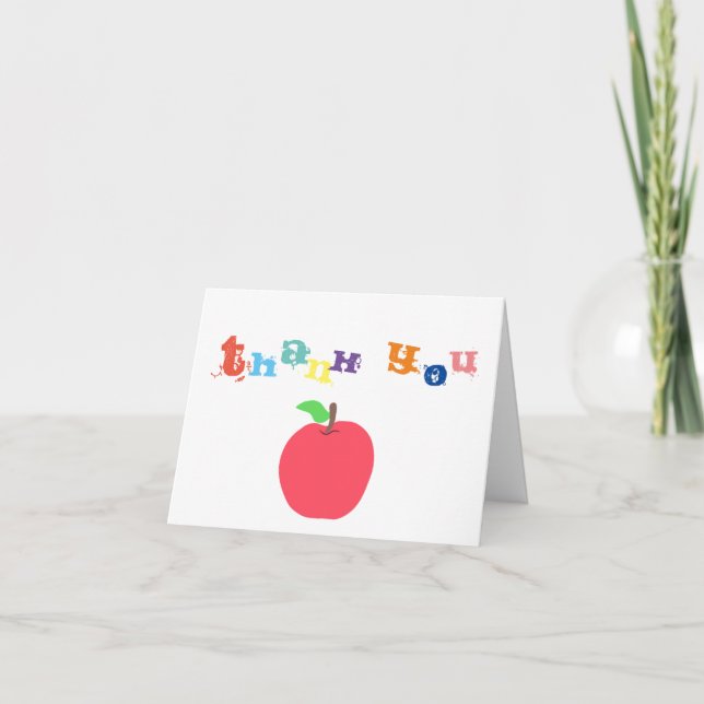 Cartão De Agradecimento Obrigado Apple (Frente)
