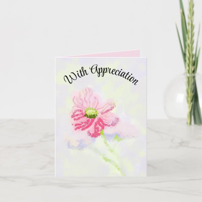 Cartão De Agradecimento Obrigado : Apreciação (Frente)