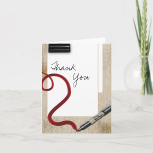 Cartão De Agradecimento Obrigado artigos de papelaria escritos à mão da