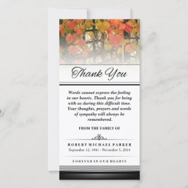 Cartão De Agradecimento Obrigado As Palavras Do Outono Não Podem Expressar