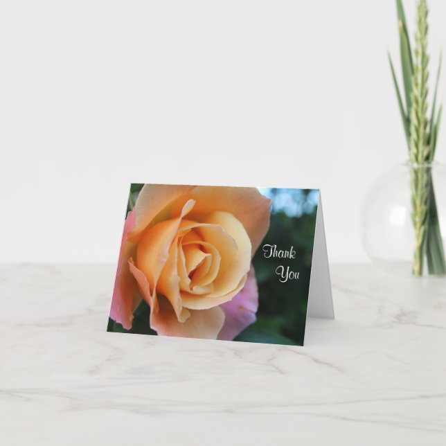 Cartão De Agradecimento Obrigado aumentou (Frente)