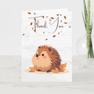 Cartão De Agradecimento Obrigado Autumn Hedgehog