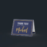 Cartão De Agradecimento OBRIGADO bar mitzvah, caligrafia moderna do nome d<br><div class="desc">Um design moderno e simples para a Configuração de um CARTÕES DE AGRADECIMENTOS como modelo é simples você adicionar seus próprios detalhes, ou clicar no botão personalizar e você pode adicionar ou alterar texto, fontes, tamanhos, etc DICA: 1. Para redimensionar/reposicionar a imagem/foto, pressione o botão laranja "personalizar". 2. Você também...</div>