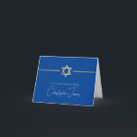 Cartão De Agradecimento OBRIGADO bar mitzvah, estrela de ouro moderna, azu<br><div class="desc">[ NOTA - O EFEITO DOURADO É UMA IMAGEM IMPRESSA ] Um design moderno e simples para a Configuração do CARTÕES DE AGRADECIMENTOS como modelo, é simples adicionar seus próprios detalhes ou clicar no botão Tamanho e você pode adicionar ou alterar texto, fontes, tamanhos personalizados etc., DICA: 1. Para redimensionar/reposicionar...</div>