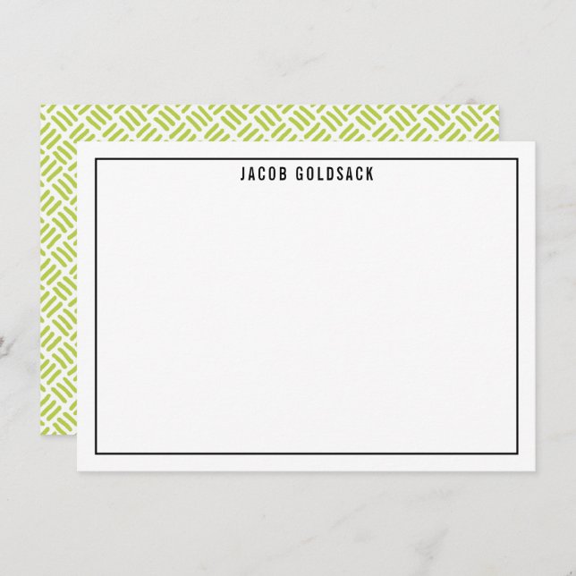 Cartão De Agradecimento OBRIGADO BAR MITZVAH, limão de grade simples moder (Frente/Verso)