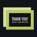 Cartão De Agradecimento OBRIGADO BAR MITZVAH - limão de grelha minimalista<br><div class="desc">por kat massard >> https://linktr.ee/simplysweetpaperie <<< Uma maneira simples e na moda para dizer obrigado ao seu convidado por participar do seu evento. Configurar como um modelo é simples para você adicionar seus próprios detalhes, ou apertar o botão personalizar e você pode adicionar ou alterar texto, fontes, tamanhos, etc., DICA:...</div>