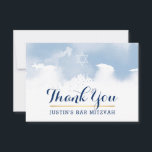 Cartão De Agradecimento OBRIGADO BAR MITZVAH, moderna estrela, azul, aquar<br><div class="desc">pelo kat massard >> kat@simplysweetPAPERIE.com << Uma maneira simples e na moda de dizer obrigado para o seu convidado para assistir ao BAR do seu filho MITZVAH Setup como modelo é simples você adicionar seus próprios detalhes ou clicar no botão personalizar e você pode adicionar ou alterar texto, fontes, tamanhos...</div>