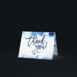 Cartão De Agradecimento OBRIGADO bar mitzvah moderno azul escuro pintado<br><div class="desc">por kat massars >> WWW.SIMPLYSWEETPAPERIE.COM <<< Um design moderno e simples para uma configuração de CARTÕES DE AGRADECIMENTOS como modelo, é simples você adicionar seus próprios detalhes ou clicar no botão personalizar e você pode adicionar ou alterar texto, fontes, tamanhos etc., DICA: 1. Para redimensionar/reposicionar a imagem/foto, pressione o botão...</div>