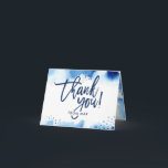 Cartão De Agradecimento OBRIGADO bar mitzvah moderno azul escuro pintado<br><div class="desc">por kat massars >> WWW.SIMPLYSWEETPAPERIE.COM <<< Um design moderno e simples para uma configuração de CARTÕES DE AGRADECIMENTOS como modelo, é simples você adicionar seus próprios detalhes ou clicar no botão personalizar e você pode adicionar ou alterar texto, fontes, tamanhos etc., DICA: 1. Para redimensionar/reposicionar a imagem/foto, pressione o botão...</div>