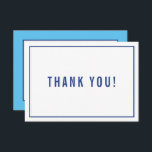 Cartão De Agradecimento OBRIGADO BAR MITZVAH moderno e simples azul real<br><div class="desc">por kat massard >> https://linktr.ee/simplysweetpaperie <<< Uma maneira simples e na moda para dizer obrigado ao seu convidado por participar do seu evento. Configurar como um modelo é simples para você adicionar seus próprios detalhes, ou apertar o botão personalizar e você pode adicionar ou alterar texto, fontes, tamanhos, etc., DICA:...</div>