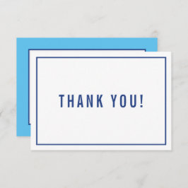 Cartão De Agradecimento OBRIGADO BAR MITZVAH moderno e simples azul real