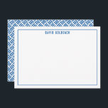 Cartão De Agradecimento OBRIGADO BAR MITZVAH moderno simples azul real<br><div class="desc">por kat massard >>> https://linktr.ee/simplysweetpaperie <<<</div>