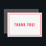 Cartão De Agradecimento OBRIGADO BAR MITZVAH preto simples e vermelho mode<br><div class="desc">por kat massard >> https://linktr.ee/simplysweetpaperie <<< Uma maneira simples e na moda para dizer obrigado ao seu convidado por participar do seu evento. Configurar como um modelo é simples para você adicionar seus próprios detalhes, ou apertar o botão personalizar e você pode adicionar ou alterar texto, fontes, tamanhos, etc., DICA:...</div>