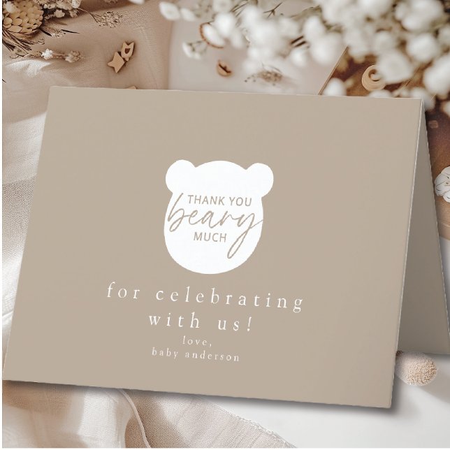 Cartão De Agradecimento Obrigado Beary Muitíssimo (Criador carregado)