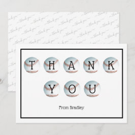 Cartão De Agradecimento Obrigado Beisebol Personalizado