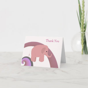 Cartão De Agradecimento Obrigado bonito do elefante do bebê você