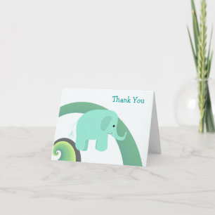 Cartão De Agradecimento Obrigado bonito do elefante do bebê você