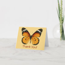 Obrigado! Borboleta Monarca Mensagem Personalizada