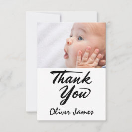 Cartão De Agradecimento Obrigado branco neutro para você fotografar