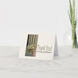 Cartão De Agradecimento Obrigado Bridesman