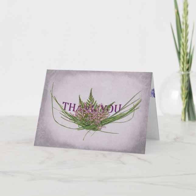 Cartão De Agradecimento Obrigado Buquê (Frente)