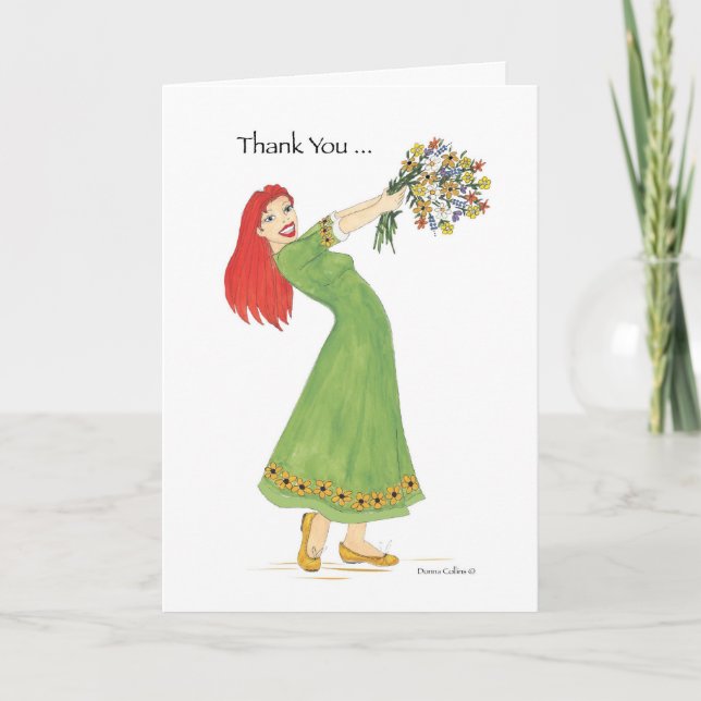 Cartão De Agradecimento Obrigado Buquê gentileza (Frente)